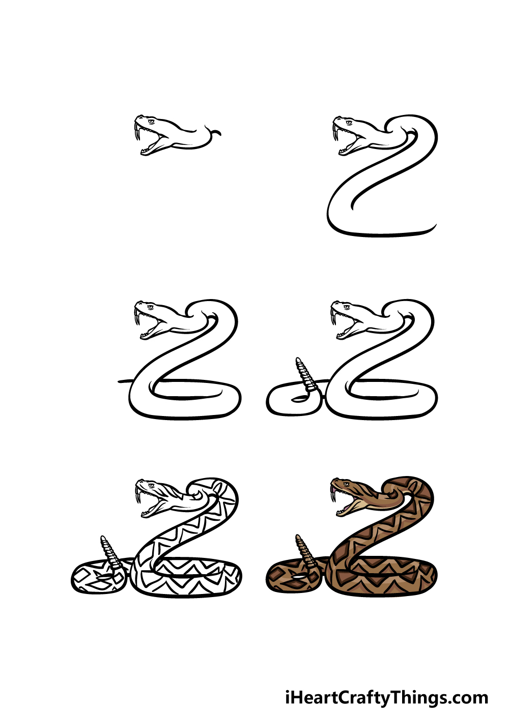 How To Draw A Rattlesnake Step By Step Easy?